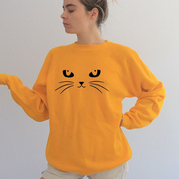 cat crewneck толстовка женщины с длинным рукавом смешные толстовки причинная пуловеры топы верхняя одежда зима kawaii одежда dropshipping, Black
cat crewneck толстовка женщины с длинным рукавом смешные толстовки причинная пуловеры топы верхняя одежда зима kawaii одежда dropshipping, Black