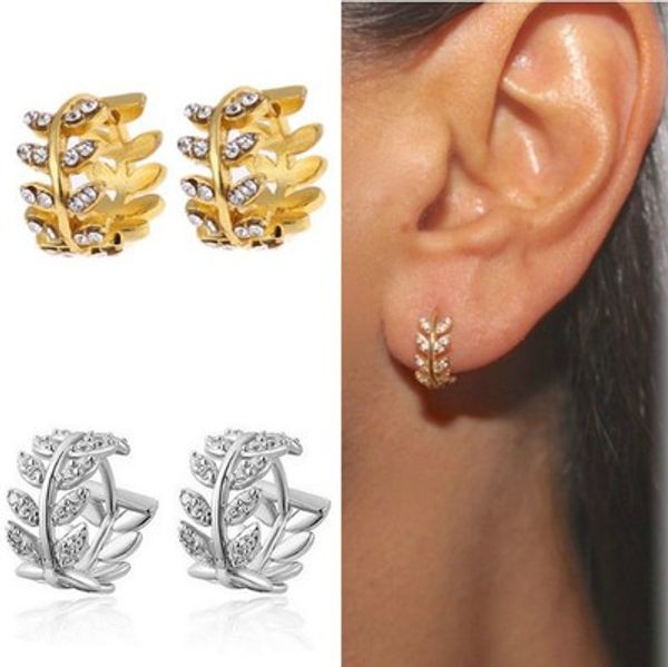 fashion creativity leaf inlay crystal hook earrings for women earrings pendientes brincos fashion jewelry, Golden;silver
fashion creativity leaf inlay crystal hook earrings for women earrings pendientes brincos fashion jewelry, Golden;silver