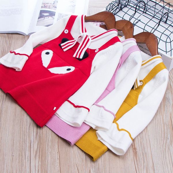 2019 new style fall and winter clothes female baby sweater 2-piece set girl's knitted shirt cartoon children knitted dress, Blue
2019 new style fall and winter clothes female baby sweater 2-piece set girl's knitted shirt cartoon children knitted dress, Blue
