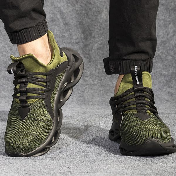 vertvie breathable lightweight flying woven labor insurance shoes construction site anti-smashing anti-piercing safety boots, Black
vertvie breathable lightweight flying woven labor insurance shoes construction site anti-smashing anti-piercing safety boots, Black