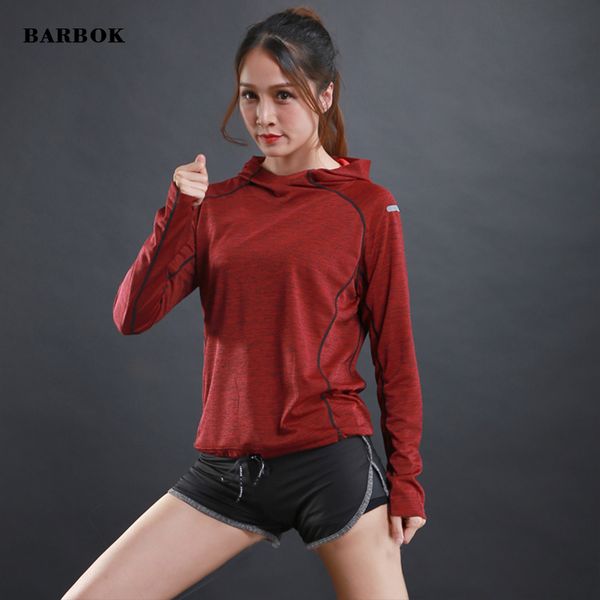 barbok women's running t shirts breathable gym fitness long sleeve sweatshirts jogging quick dry training jersey reflective hood, Black;blue
barbok women's running t shirts breathable gym fitness long sleeve sweatshirts jogging quick dry training jersey reflective hood, Black;blue