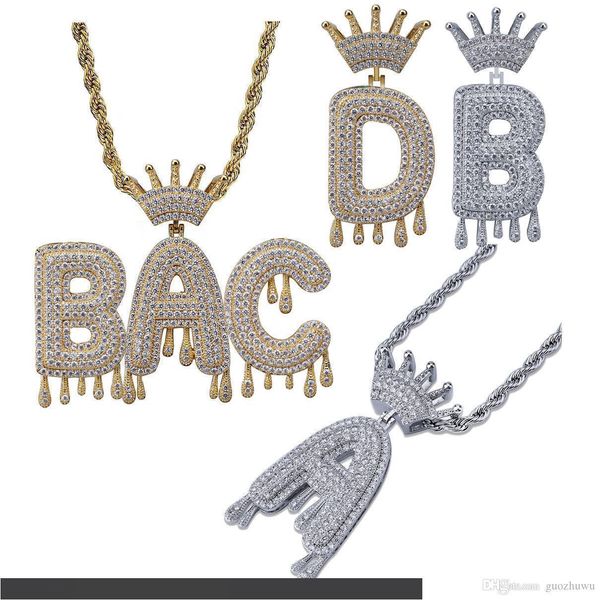 retro crown bubble initial letters custom name pendant chain necklace cubic zircon white gold & 18k gold plated for men and women wholesale, Silver
retro crown bubble initial letters custom name pendant chain necklace cubic zircon white gold & 18k gold plated for men and women wholesale, Silver