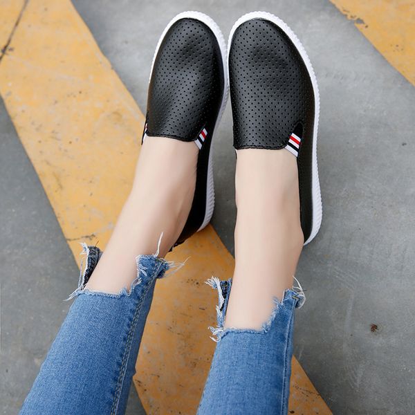 women sneakers white flats cut-out woman loafers pu leather slip on shoes low heels casual shoes espadrilles ladies n7145l, Black
women sneakers white flats cut-out woman loafers pu leather slip on shoes low heels casual shoes espadrilles ladies n7145l, Black