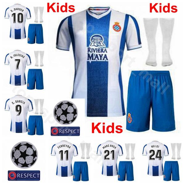 youth rcd espanyol jersey socks set 2019 2020 kids soccer iglesias darder wu lei hermoso marc roca granero football shirt kits uniform, Black
youth rcd espanyol jersey socks set 2019 2020 kids soccer iglesias darder wu lei hermoso marc roca granero football shirt kits uniform, Black