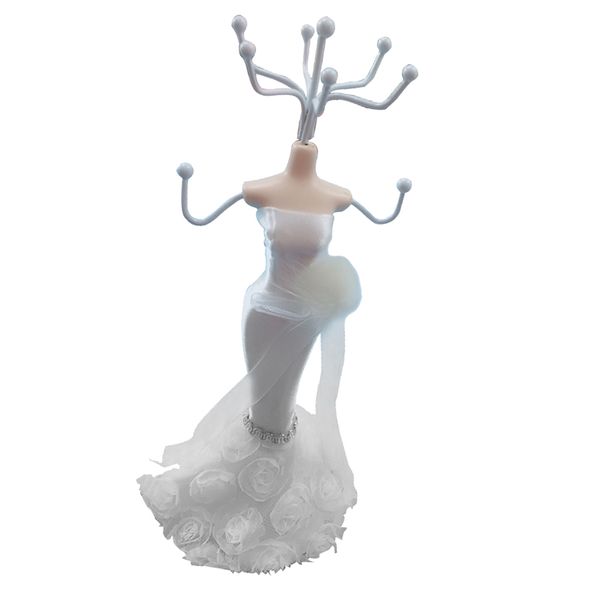 lady mannequin jewelry display stand organizer showcase hanging holder, 21cm height, Black;white
lady mannequin jewelry display stand organizer showcase hanging holder, 21cm height, Black;white