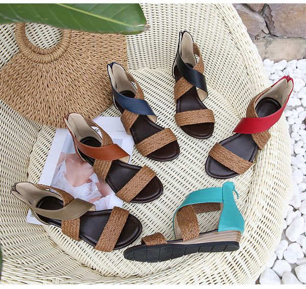 woman 2020 summer leather vintage sandals buckle casual sewing women retro sandalias female ladies platform shoes 35-42, Black
woman 2020 summer leather vintage sandals buckle casual sewing women retro sandalias female ladies platform shoes 35-42, Black
