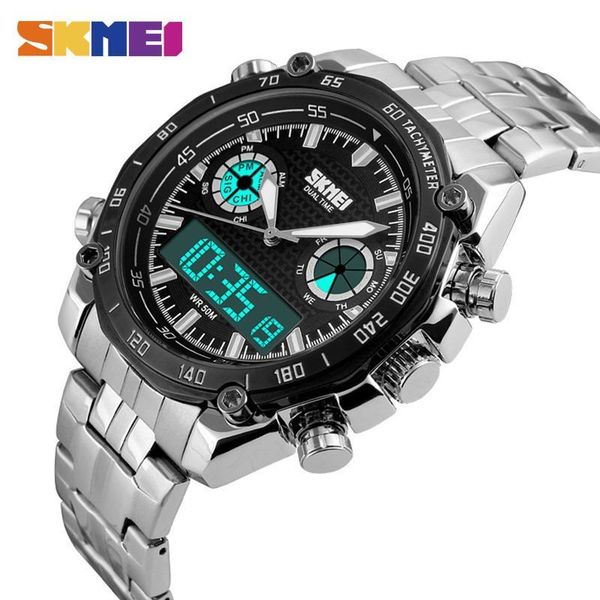 skmei fashion sports watch men 3bar waterproof luxury watches stainless steel dual display wristwatches reloj hombre 1204, Slivery;brown
skmei fashion sports watch men 3bar waterproof luxury watches stainless steel dual display wristwatches reloj hombre 1204, Slivery;brown