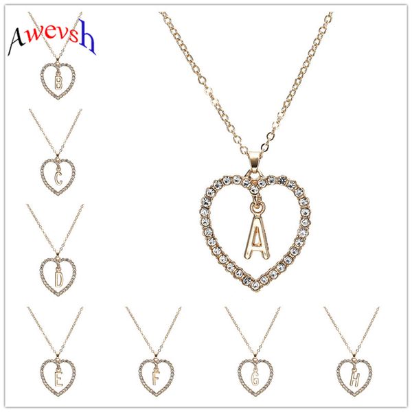 awevsh 2018 simple gold color love heart necklaces & pendants double rhinestone choker necklace women statement jewelry bijoux, Silver
awevsh 2018 simple gold color love heart necklaces & pendants double rhinestone choker necklace women statement jewelry bijoux, Silver