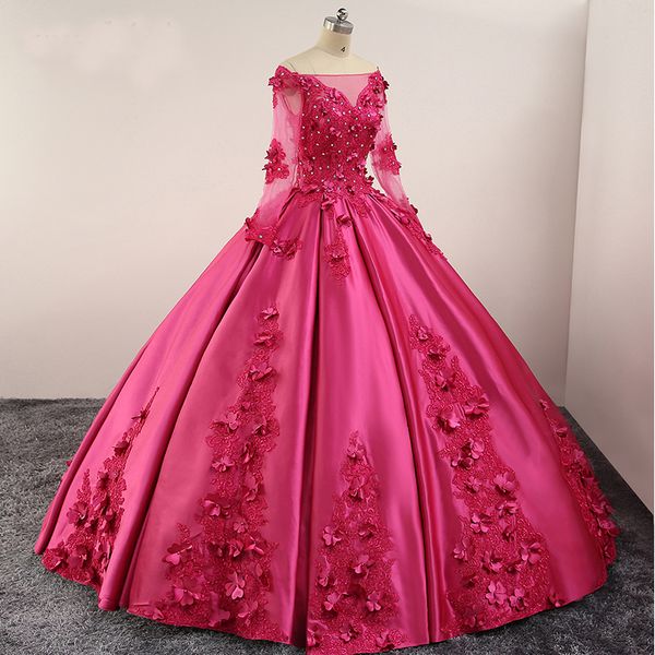 Fuch ia ball gown prom dre e long leeve off houlder lace up back lace applique bead flower atin evening gown quinceanera dre e
Fuch ia ball gown prom dre e long leeve off houlder lace up back lace applique bead flower atin evening gown quinceanera dre e