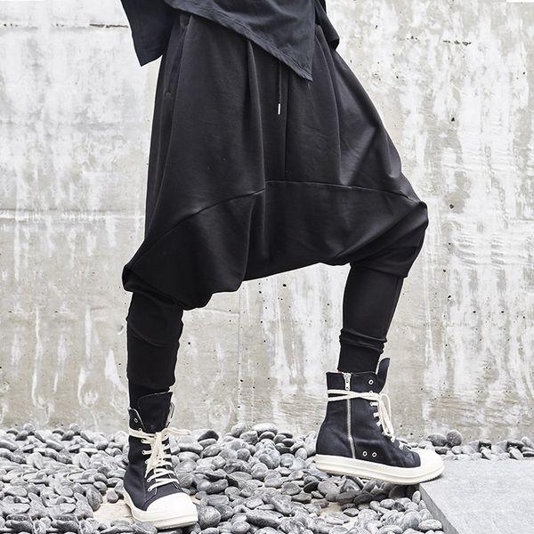 men's pants men low crotch cross casual pant japan streetwear loose hip hop dark black harem trouser punk gothic male jogger
men's pants men low crotch cross casual pant japan streetwear loose hip hop dark black harem trouser punk gothic male jogger