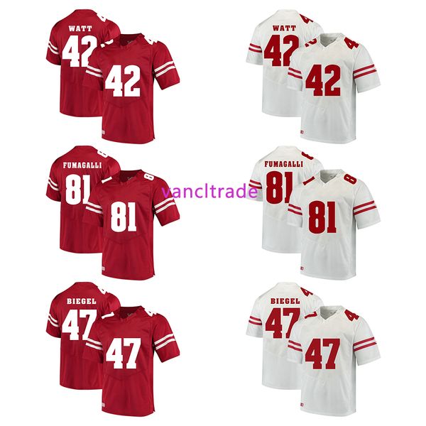 2019 ncaa football wisconsin badgers 42 t.j. watt 81 troy fumagalli 47 vince biegel jerseys, Black;red
2019 ncaa football wisconsin badgers 42 t.j. watt 81 troy fumagalli 47 vince biegel jerseys, Black;red
