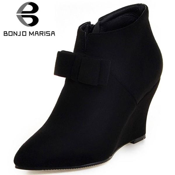 bonjomarisa sweet girls ankle boots high heels zipper butterfly knot boots women fashion flock autumn winter shoes woman, Black
bonjomarisa sweet girls ankle boots high heels zipper butterfly knot boots women fashion flock autumn winter shoes woman, Black