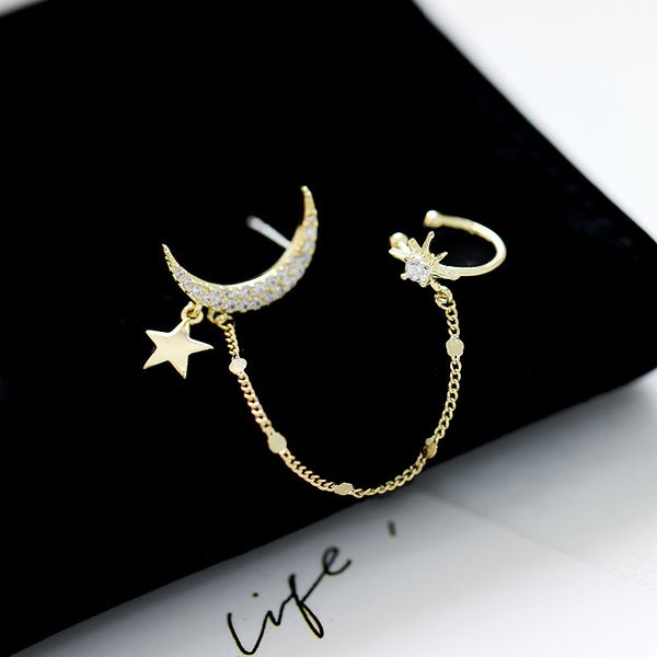 trendy cz crystal gold silver moon star ear cuff earrings set for women long cute korean earrings fashion jewelry 2020 oorbellen
trendy cz crystal gold silver moon star ear cuff earrings set for women long cute korean earrings fashion jewelry 2020 oorbellen