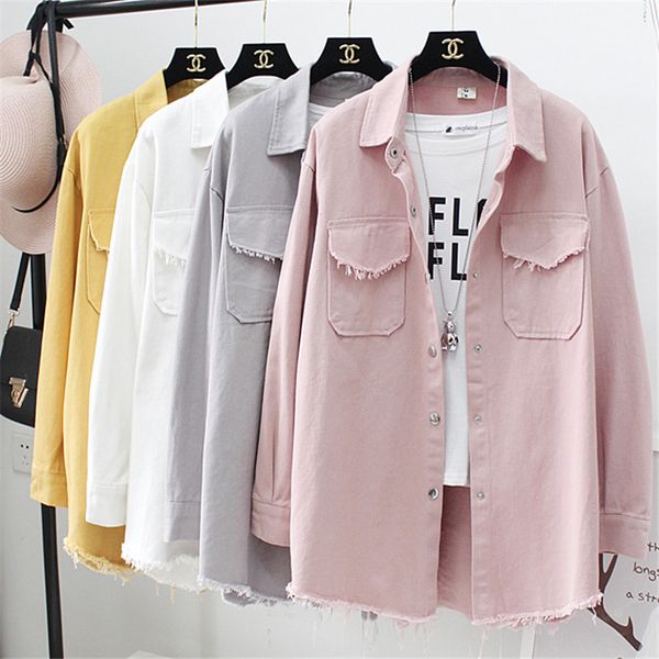 2019 spring autumn denim jackets women boyfriend style long sleeve casual vintage jean jacket denim coat loose outerwear r926, Black;brown
2019 spring autumn denim jackets women boyfriend style long sleeve casual vintage jean jacket denim coat loose outerwear r926, Black;brown