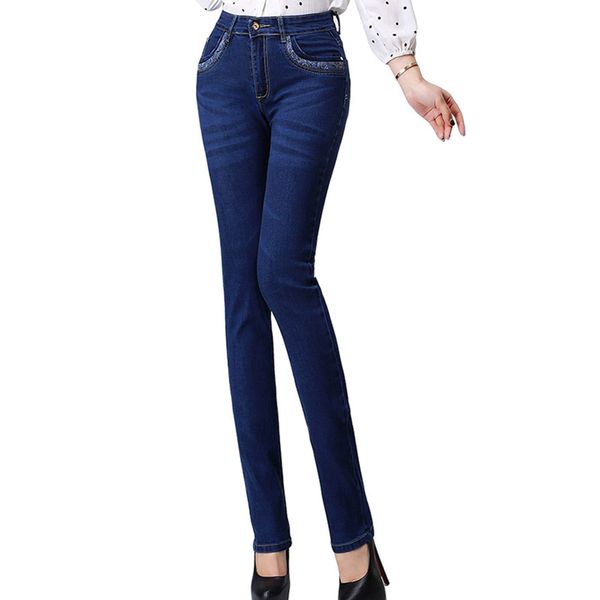 jeans elastic slim fit plus size jeans for women high waist for straight women autumn winter push up women's trousers q167, Blue
jeans elastic slim fit plus size jeans for women high waist for straight women autumn winter push up women's trousers q167, Blue