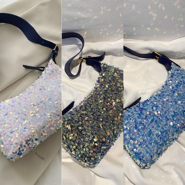 advanced shoulder small sense women's 2020 fashion all-match sequins shoulder foreign style armpit bag small bag, White
advanced shoulder small sense women's 2020 fashion all-match sequins shoulder foreign style armpit bag small bag, White