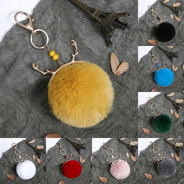 new fashion cute fluffy faux fur ball elk keychain christmas elk pendant keyring handbag car key charms keychain christmas gift, Silver
new fashion cute fluffy faux fur ball elk keychain christmas elk pendant keyring handbag car key charms keychain christmas gift, Silver