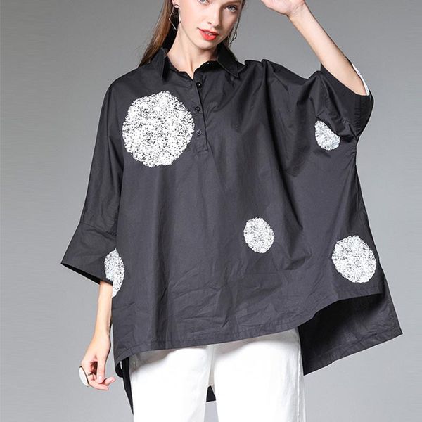 plus size women shirt fashion new cotton polka dot printed bat sleeve elegant tunic black large sizes cardigan blouses 2020, White
plus size women shirt fashion new cotton polka dot printed bat sleeve elegant tunic black large sizes cardigan blouses 2020, White