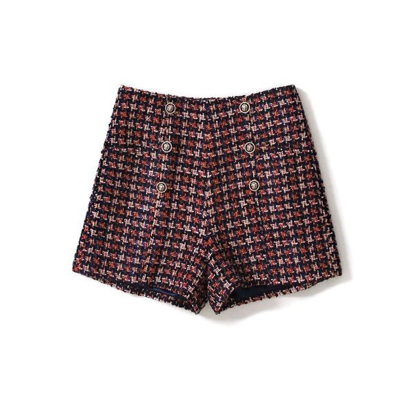 new dk0089 high waist checker shorts in spring and autumn of 2019 retro chic wool bright silk broad legged, White;black
new dk0089 high waist checker shorts in spring and autumn of 2019 retro chic wool bright silk broad legged, White;black