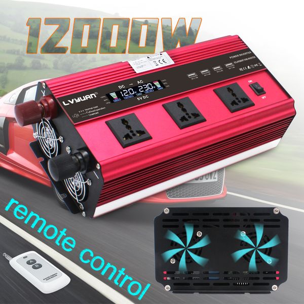 lcd display12000w universal/eu/us socket 12v to 220v- 240v 3/4 ac socket 4 usb with wireless remote control power inverter
lcd display12000w universal/eu/us socket 12v to 220v- 240v 3/4 ac socket 4 usb with wireless remote control power inverter