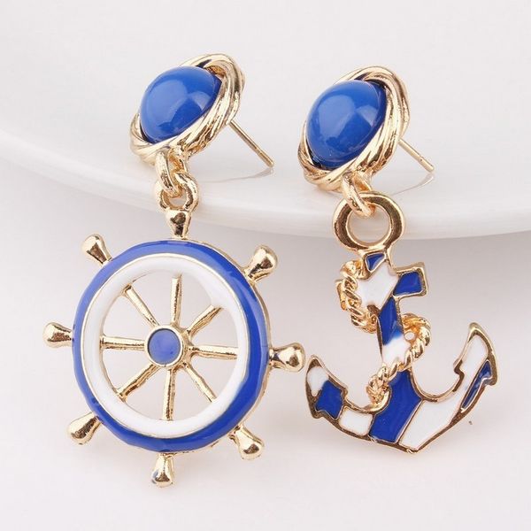 fashion jewelry women's blue sea anchor dangle stud earrings lady earrings s175, Golden;silver
fashion jewelry women's blue sea anchor dangle stud earrings lady earrings s175, Golden;silver