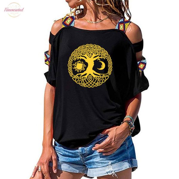 sun moon sunshine stars crescent dual ethnic symbol tree women t shirt women loose cotton female t shirts hollow out shoulder tees, White
sun moon sunshine stars crescent dual ethnic symbol tree women t shirt women loose cotton female t shirts hollow out shoulder tees, White