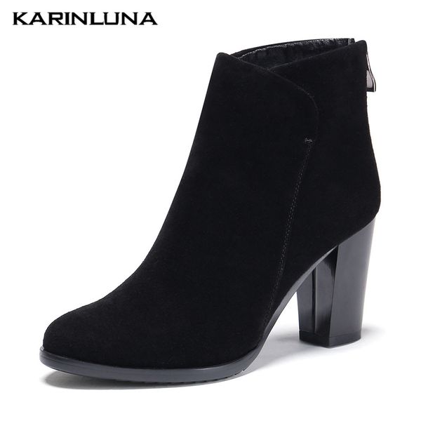 karinluna brand genuine leather lady high heels shoes woman casual party office lady autumn ankle boots women, Black
karinluna brand genuine leather lady high heels shoes woman casual party office lady autumn ankle boots women, Black