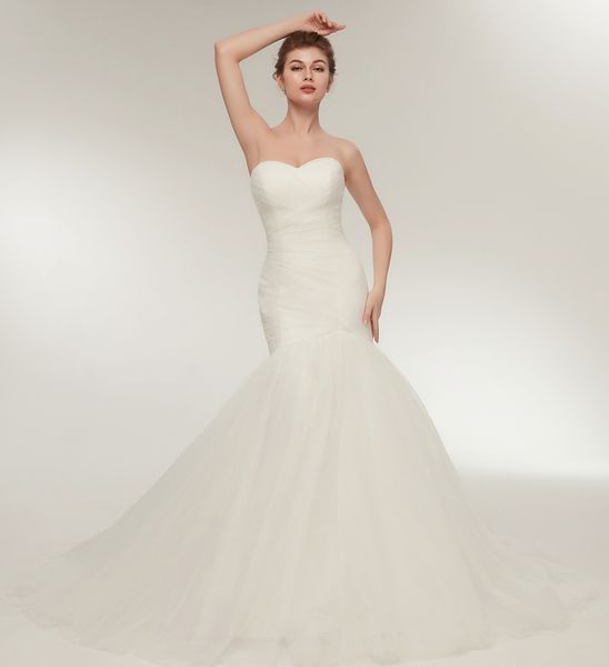 new arrival ruched white tulle mermaid wedding dress ivory marry dresses bridal dresses in stock vestido de festa curto
new arrival ruched white tulle mermaid wedding dress ivory marry dresses bridal dresses in stock vestido de festa curto