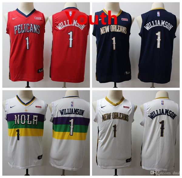 city kids edition 1 zion williamson jersey stitched vancouver new orleans pelicans basketball youth jerseys white red black, Blue;black
city kids edition 1 zion williamson jersey stitched vancouver new orleans pelicans basketball youth jerseys white red black, Blue;black