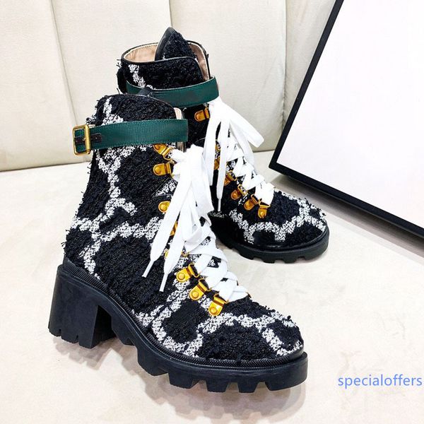 designer fashion 2019 women genuine leather tweed fabric chunky heel luxury ladies gold buckle strap lace up booties letter tweed ankle boot, Black
designer fashion 2019 women genuine leather tweed fabric chunky heel luxury ladies gold buckle strap lace up booties letter tweed ankle boot, Black