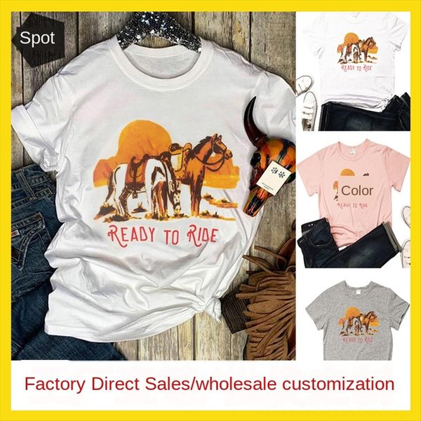 clothing ready and to ride letter casual short-sleeved t-shirt women's clothing ready shorts and shorts to ride letter casual women, White
clothing ready and to ride letter casual short-sleeved t-shirt women's clothing ready shorts and shorts to ride letter casual women, White