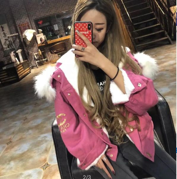 women super warm coat soft jacket fox fur fashion brand lady lithe mink hair ol winter thick lambskin fur letter hooded jacket, Black
women super warm coat soft jacket fox fur fashion brand lady lithe mink hair ol winter thick lambskin fur letter hooded jacket, Black