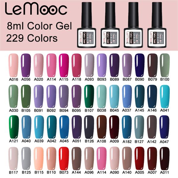 lemooc 8ml nail polish gel 229 pure colors soak off semi permanant uv varnish nail art diy lacquer decoration for manicure, Red;pink
lemooc 8ml nail polish gel 229 pure colors soak off semi permanant uv varnish nail art diy lacquer decoration for manicure, Red;pink
