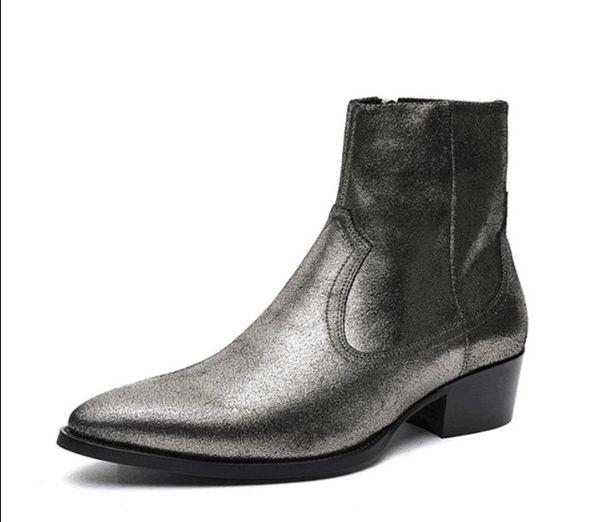 trendy casual wild retro pointed fashion boots men's high-zipper genuine leather tooling british style martin boots, Black
trendy casual wild retro pointed fashion boots men's high-zipper genuine leather tooling british style martin boots, Black