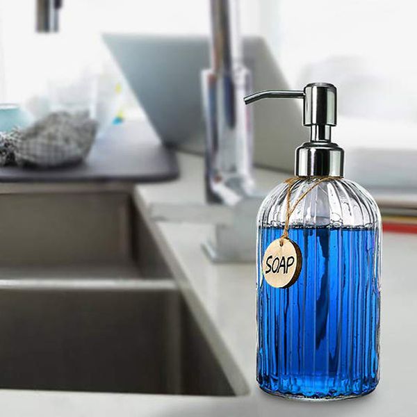 glass soap dispenser with rust proof stainless steel pump, refillable liquid hand soap dispenser for bathroom, kitchen disp
glass soap dispenser with rust proof stainless steel pump, refillable liquid hand soap dispenser for bathroom, kitchen disp