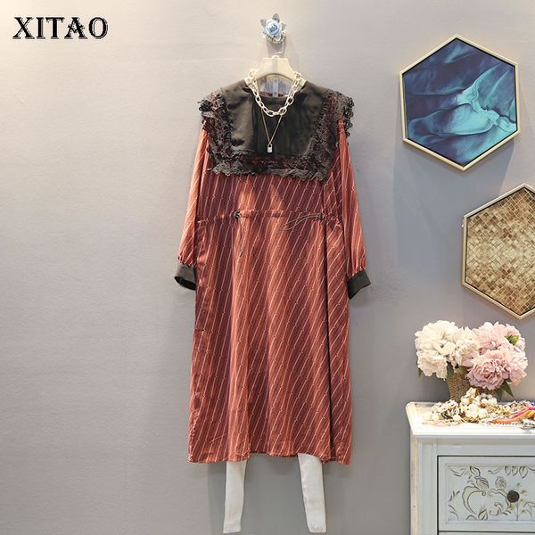 xitao korean style dresses vintage college style spring 2020 dress women leisure stripe plus size long sleeve clothes dmy2664, Black;gray
xitao korean style dresses vintage college style spring 2020 dress women leisure stripe plus size long sleeve clothes dmy2664, Black;gray