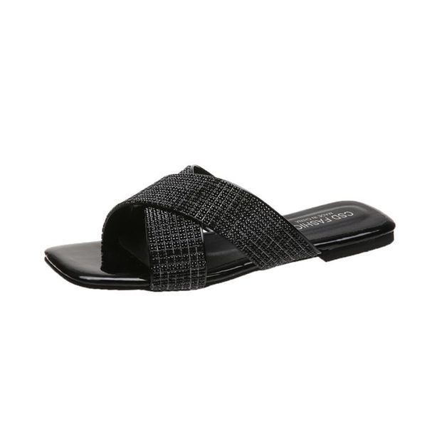 sagace slippers women summer fashion square toe woman shoes cross sequin slippers wild casual beach shoes sandalias mujer 2020, Black
sagace slippers women summer fashion square toe woman shoes cross sequin slippers wild casual beach shoes sandalias mujer 2020, Black