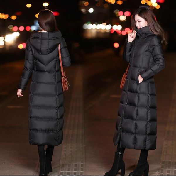 2019 new large size women down jacket hooded long thick winter coat over the knee outwear casual warm jacket female clothing, Black
2019 new large size women down jacket hooded long thick winter coat over the knee outwear casual warm jacket female clothing, Black