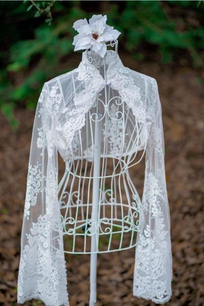 100% real ps bridal wraps jackets lace high neck long sleeve wedding boleros shawls cloack for wedding dresses party bridal gowns, White
100% real ps bridal wraps jackets lace high neck long sleeve wedding boleros shawls cloack for wedding dresses party bridal gowns, White