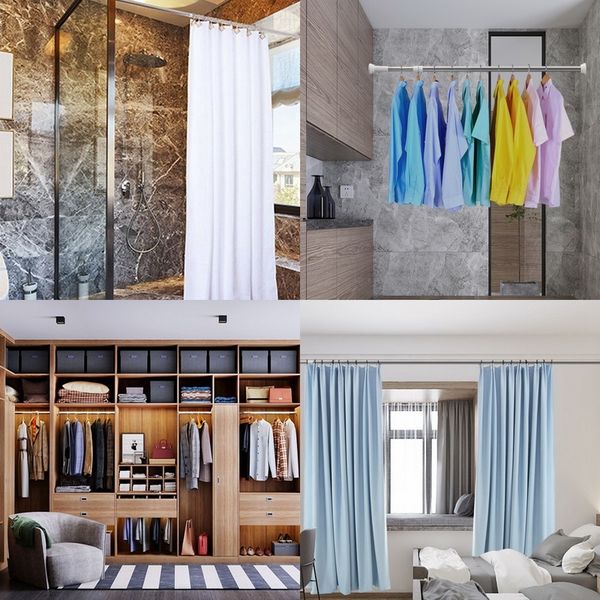 2pcs telescoping shower curtain rods adjustable extendable tension wardrobe hanging poles cabinet hanging rod bathroom rods
2pcs telescoping shower curtain rods adjustable extendable tension wardrobe hanging poles cabinet hanging rod bathroom rods
