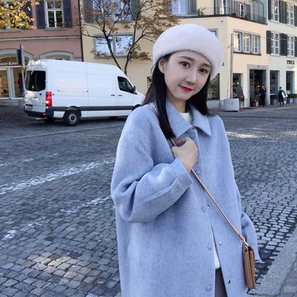 autumn and winter woolen coat female mid-long 2019 new korean overcoat women's popular woolen coat, Black
autumn and winter woolen coat female mid-long 2019 new korean overcoat women's popular woolen coat, Black