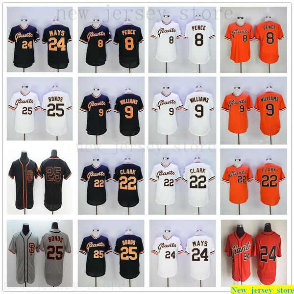 2019 mens kids women youth 8 hunter pence 9 matt williams 22 will clar 24 willie mays 25 barry bonds baseball jerseys, Blue;black
2019 mens kids women youth 8 hunter pence 9 matt williams 22 will clar 24 willie mays 25 barry bonds baseball jerseys, Blue;black