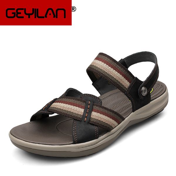 ramialali genuine leather men's sandals men beach sandals slipper summer soft breathable massage thick sole casual shoes, Black
ramialali genuine leather men's sandals men beach sandals slipper summer soft breathable massage thick sole casual shoes, Black