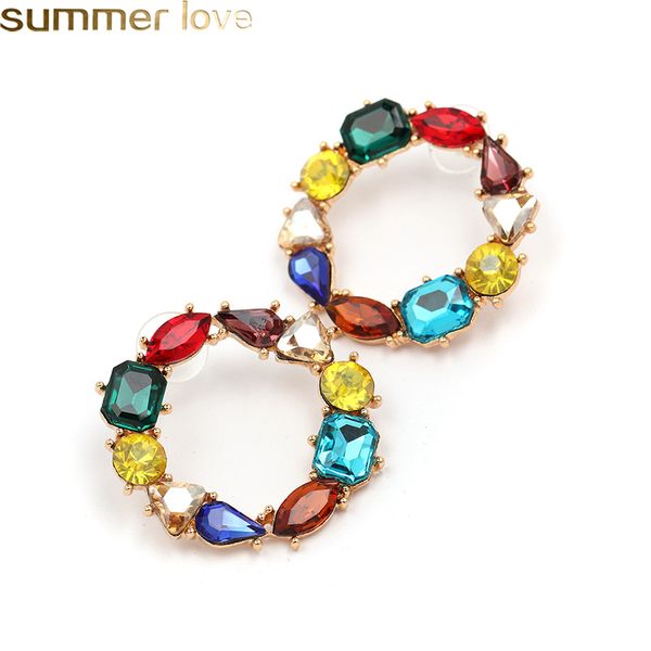 bohemian colorful crystal circle hoop earrings stunning gold big circle rainbow earring for women south korea design jewelry, Golden;silver
bohemian colorful crystal circle hoop earrings stunning gold big circle rainbow earring for women south korea design jewelry, Golden;silver