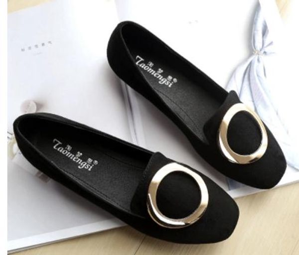 2019 suede women's shoes in spring and autumn with new style flat bottom square head @185, Black
2019 suede women's shoes in spring and autumn with new style flat bottom square head @185, Black