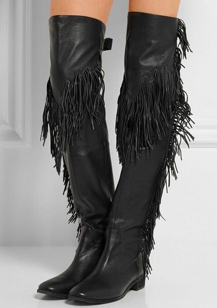 womens thigh high boots fringed flat heels over the knee boots leather black buckle strap tassel winter women high quality
womens thigh high boots fringed flat heels over the knee boots leather black buckle strap tassel winter women high quality