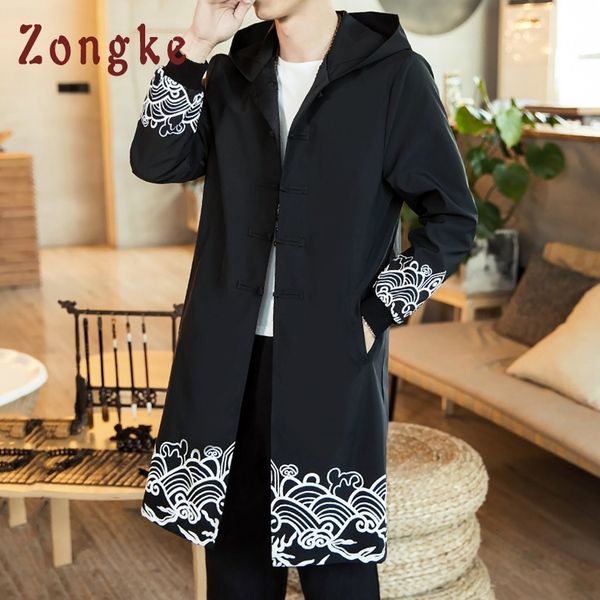 zongke chinese style printed windbreaker jacket men long streetwear hooded kimono jacket men coat kimono men jacket 2018 new y191104, Black;brown
zongke chinese style printed windbreaker jacket men long streetwear hooded kimono jacket men coat kimono men jacket 2018 new y191104, Black;brown