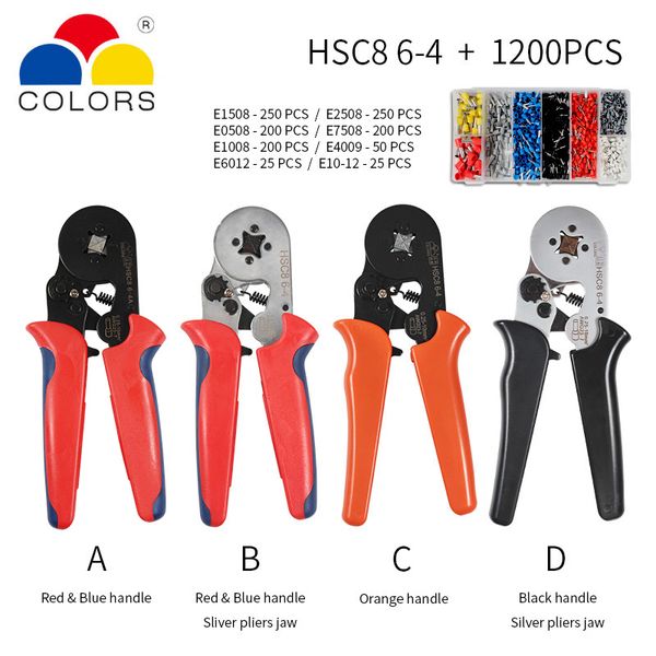 hsc8 crimping pliers 0.25-10mm2 hsc8 6-4/6-6 0.25-6mm2 tube type needle terminal box set mini pressure wire ferrule tools
hsc8 crimping pliers 0.25-10mm2 hsc8 6-4/6-6 0.25-6mm2 tube type needle terminal box set mini pressure wire ferrule tools