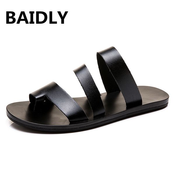 men's sandals leather men summer sandals shoes leisure slippers flip-flops men comfortable footwear soft sandals t200420, Black
men's sandals leather men summer sandals shoes leisure slippers flip-flops men comfortable footwear soft sandals t200420, Black