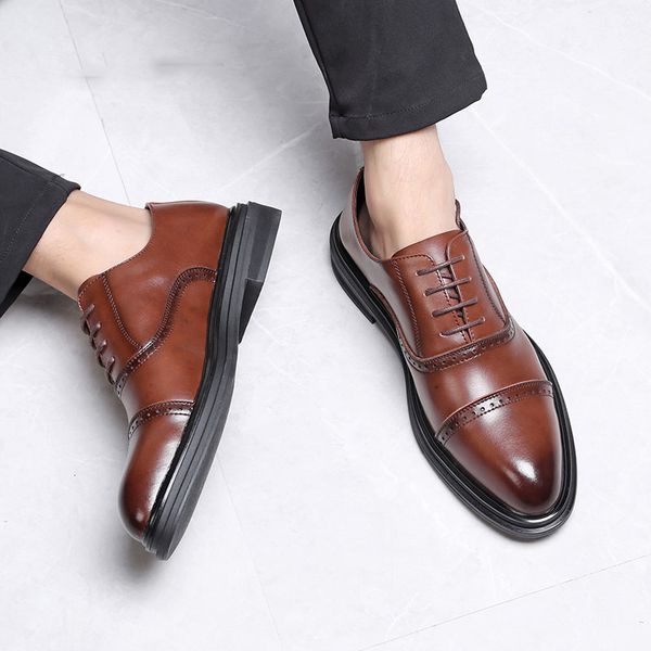 men casual dress shoes male oxfords office shoes men wedding party leather shoes fashion british style, Black
men casual dress shoes male oxfords office shoes men wedding party leather shoes fashion british style, Black